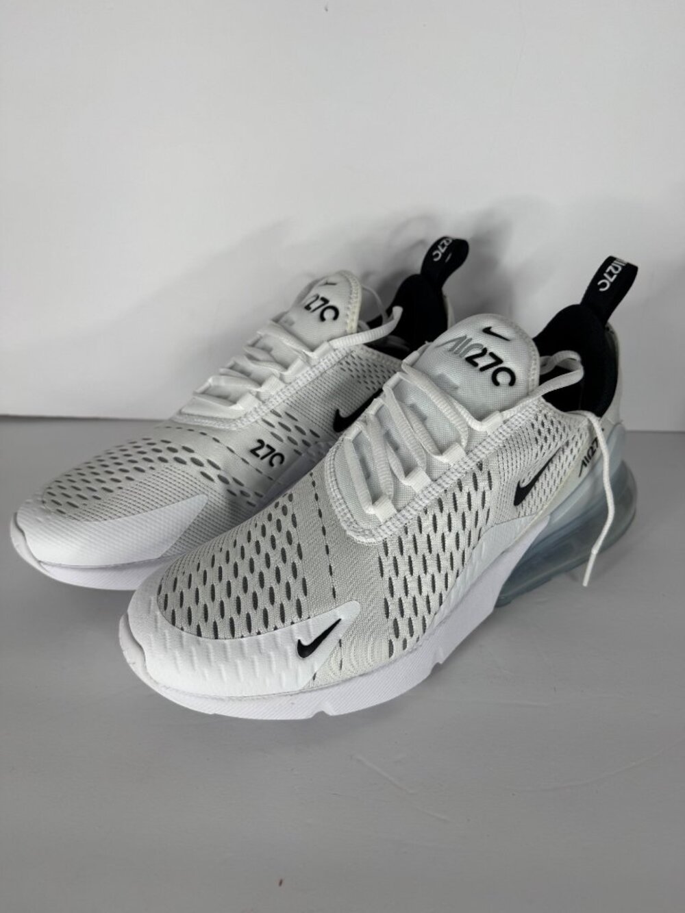 Nike Air Max 270 Sneaker Shoe White Black Men's Size EU 42 US 8.5 NIB - Picture 4 of 7